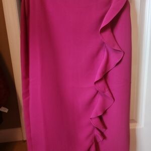 Elegant Pink Ruffle Skirt